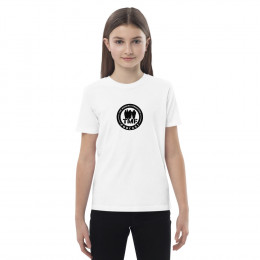 Organic cotton kids t-shirt black logo copy